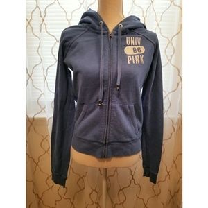 Blue Victoria's Secret Pink zip up Hoody